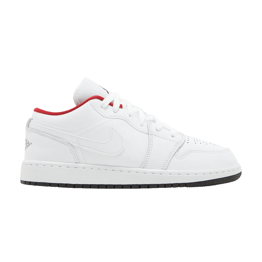 Кроссовки Air Jordan 1 Low GS 'White Gym Red'