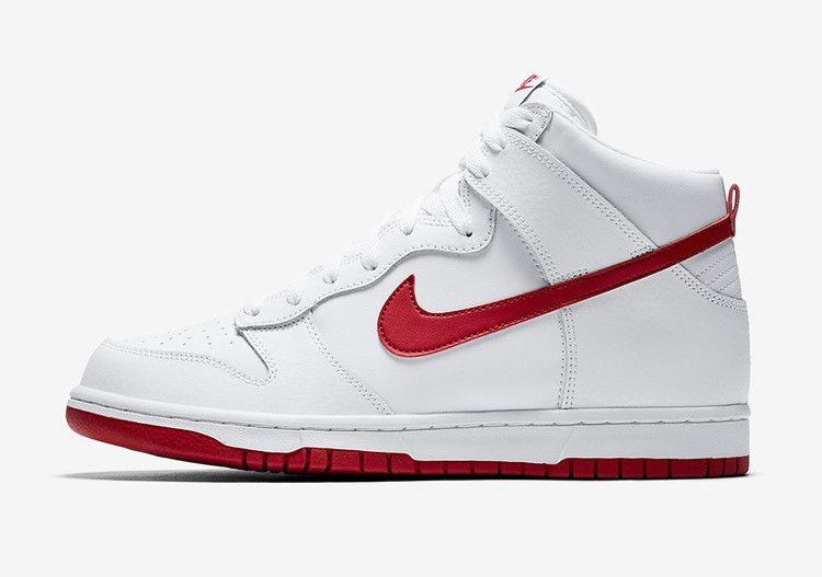 Кроссовки Nike Dunk High 'White Gym Red'