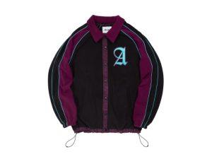 Awake-Baseball-Fleece-Jacket-BlackPurple-300x225