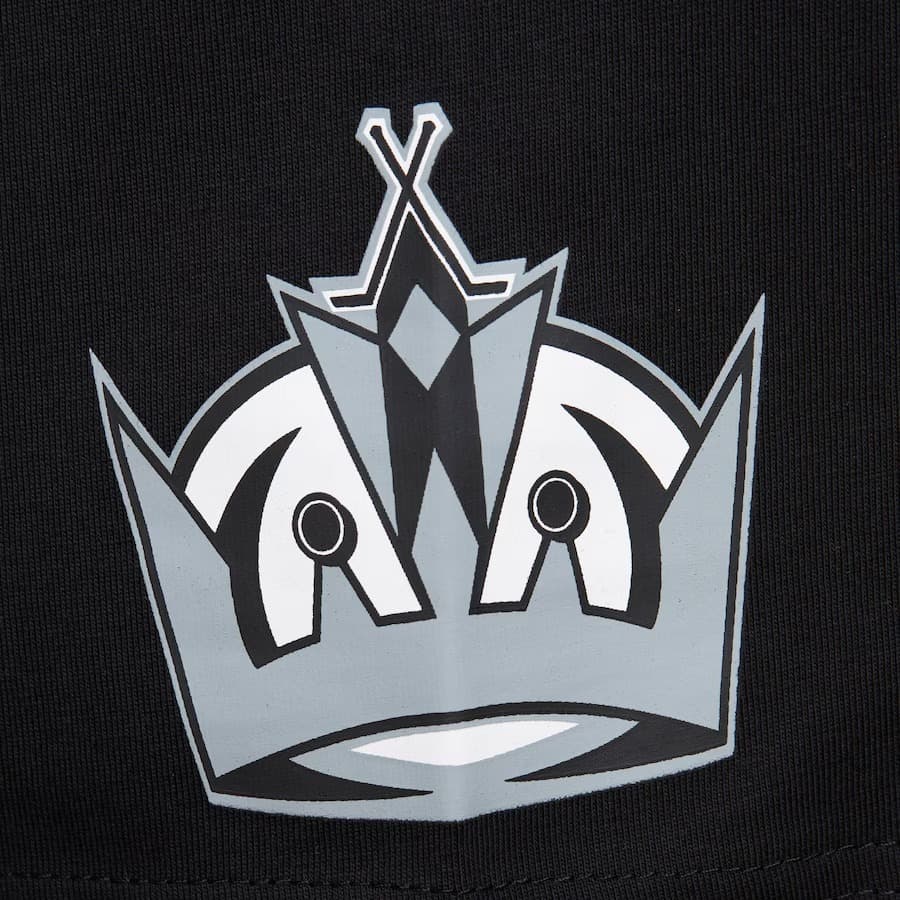 Футболка Mitchell & Ness Black Los Angeles Kings Jacquard Ringer T-Shirt