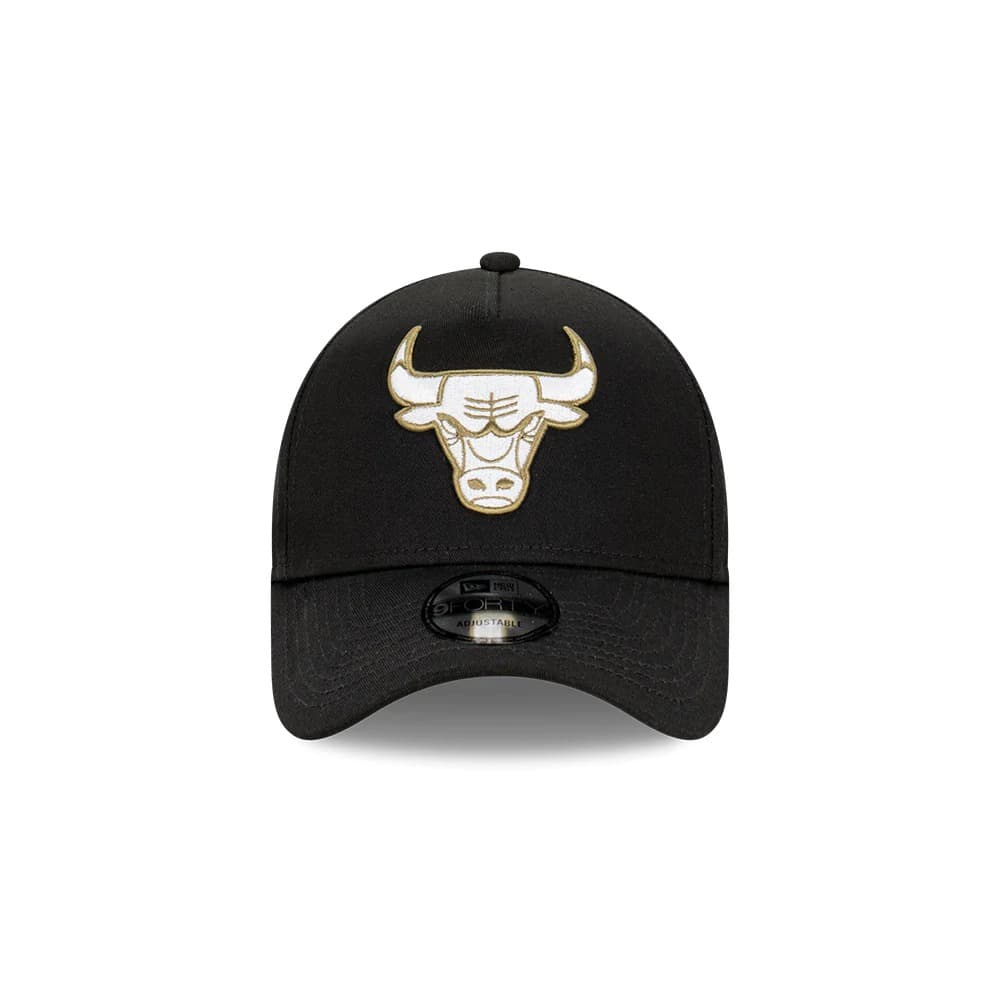 Бейсболка New Era Chicago Bulls 9FORTY Black Olive A-Frame NBA Snapback Hat