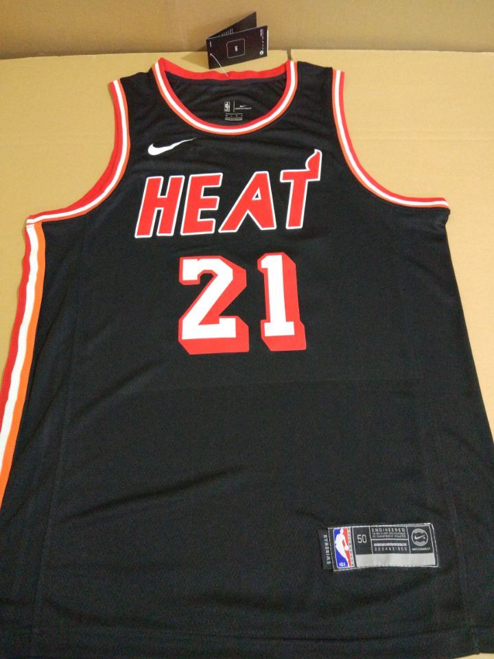 Баскетбольная джерси 2017-18 Hassan Whiteside Miami Heat #21 Black Hardwood Classic