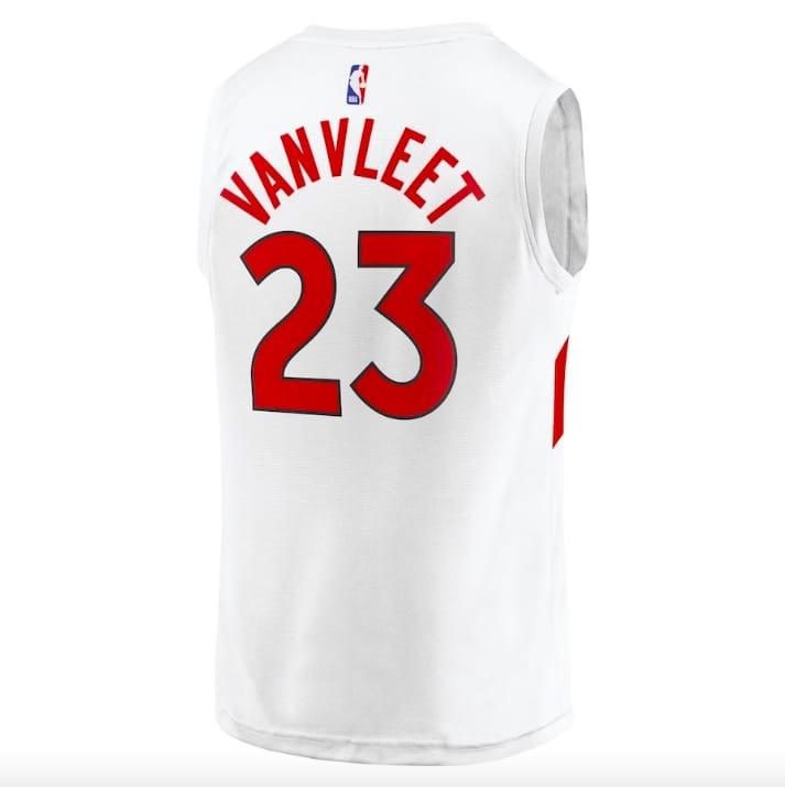Баскетбольная джерси 2022-23 Toronto Raptors #23 Fred VanVleet Fast Break Association White Jersey