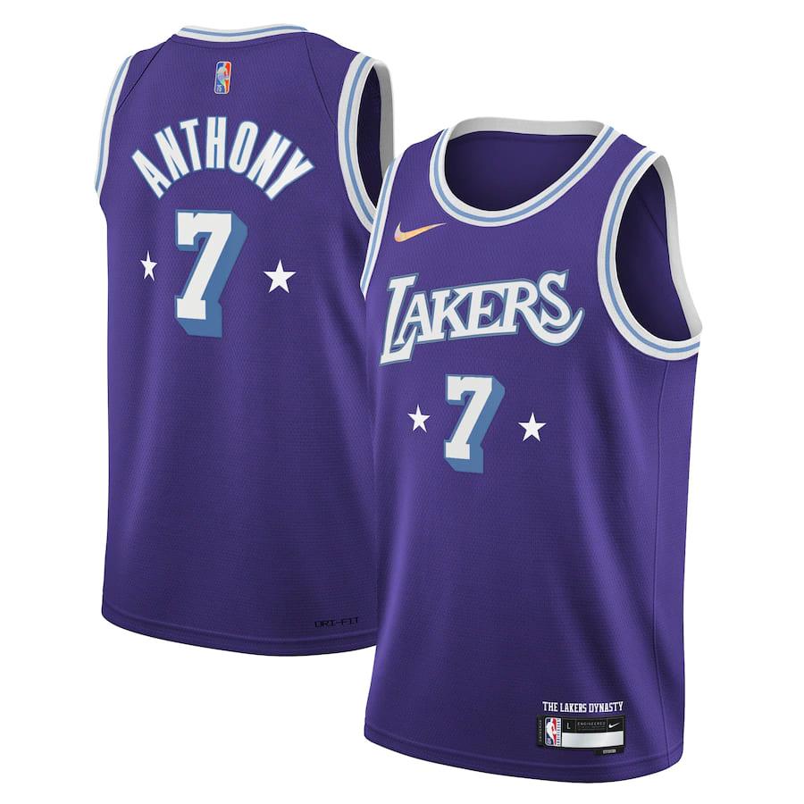 Баскетбольная джерси 2021-22 Los Angeles Lakers №7 Carmelo Anthony City Edition Swingman Jersey