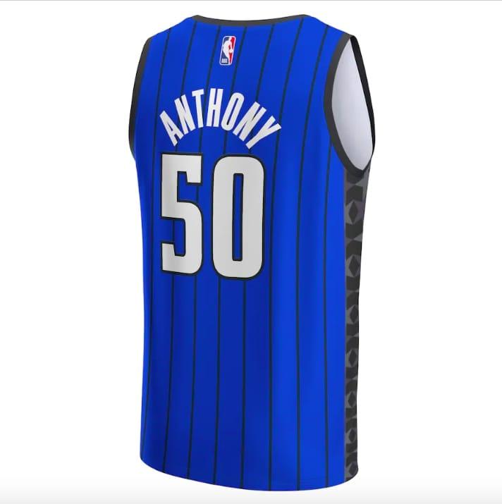 Баскетбольная джерси 2022-23 Orlando Magic #50 Cole Anthony Fast Break Statement Blue Jersey