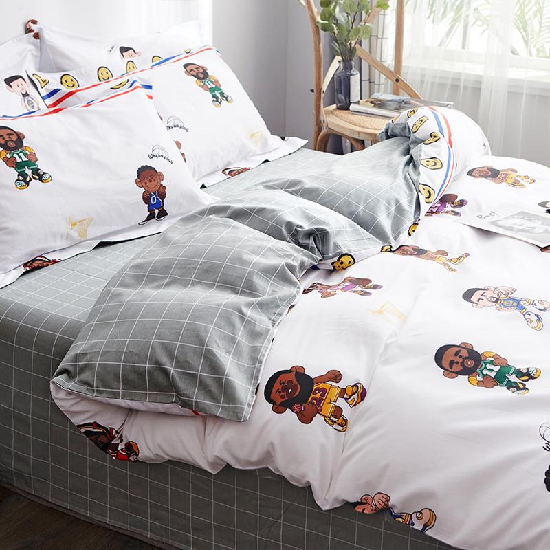 Постельное бельё NBA Players Multicolor White