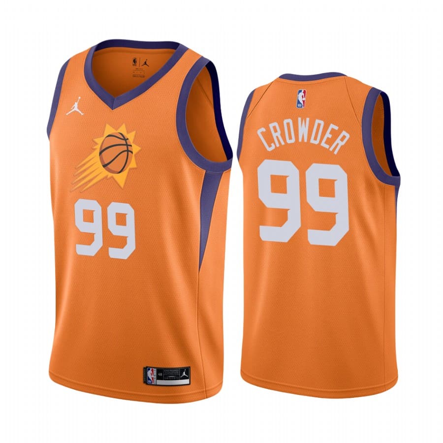 Баскетбольная джерси 2020-21 Phoenix Suns #99 Jae Crowder Statement Edition Orange Swingman Jersey