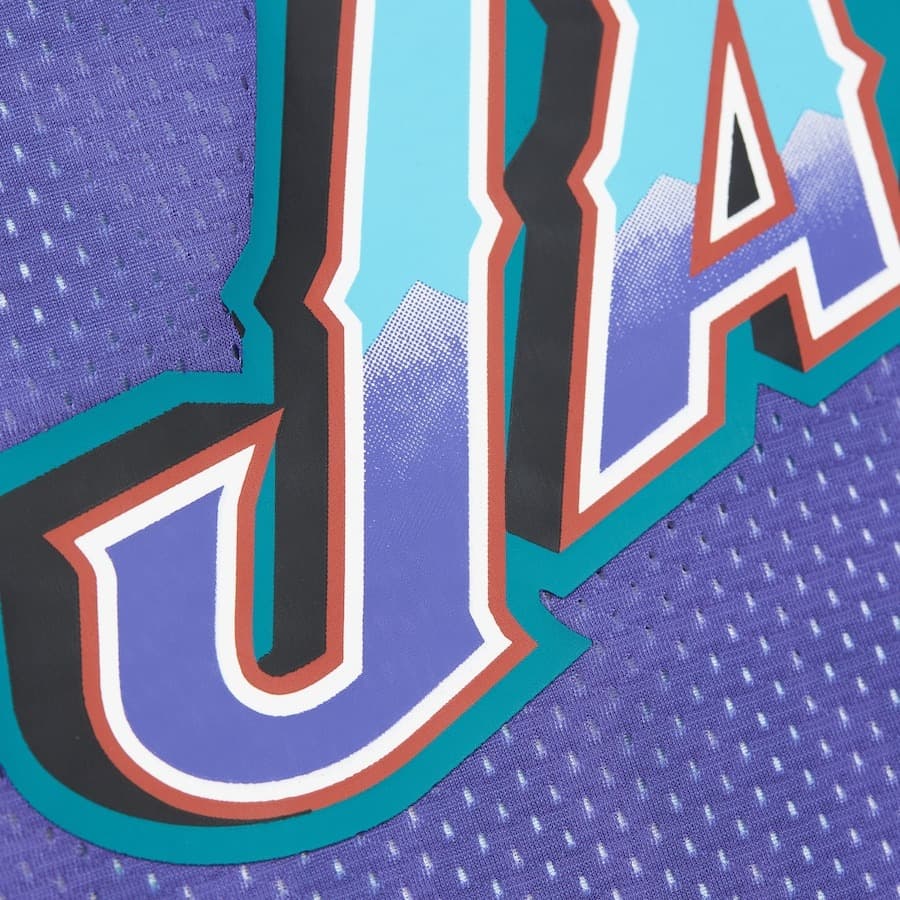 Майка Mitchell & Ness Purple Utah Jazz Vintage Logo Mesh Practice Tank Top
