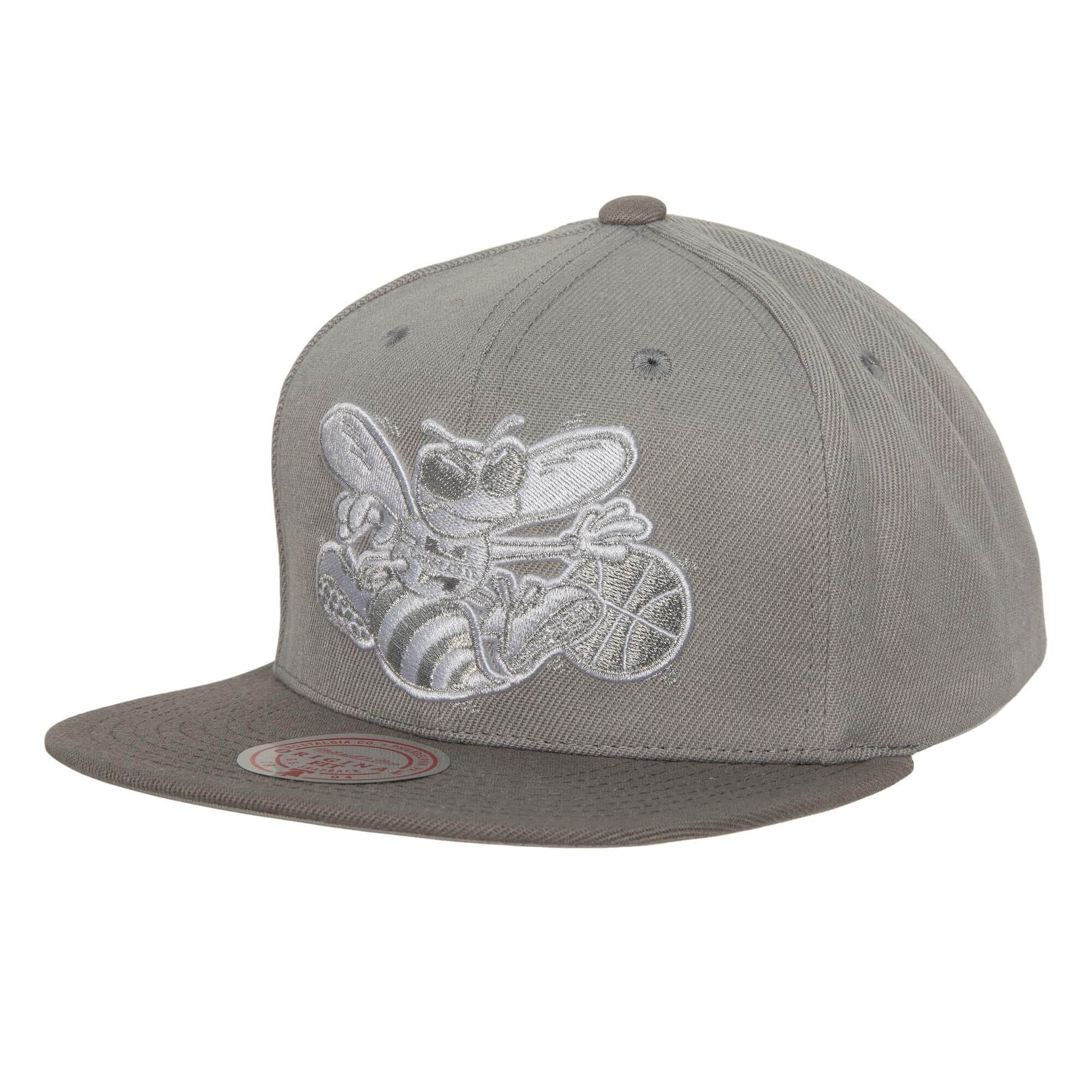 Бейсболка Mitchell & Ness Metallic Grey Snapback HWC Charlotte Hornets Hat
