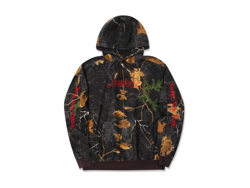 Худи Awake Classic Outline Logo Paneled Embroidered Hoodie Real Tree