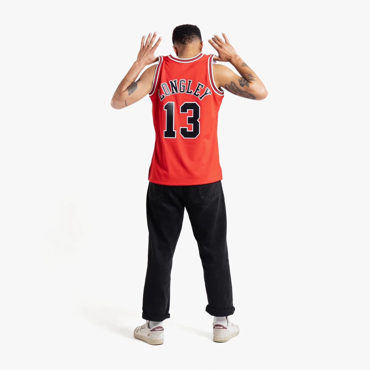 Баскетбольная джерси 1997-1998 Chicago Bulls Luc Longley #13 Swingman Hardwood Classic Red Jersey