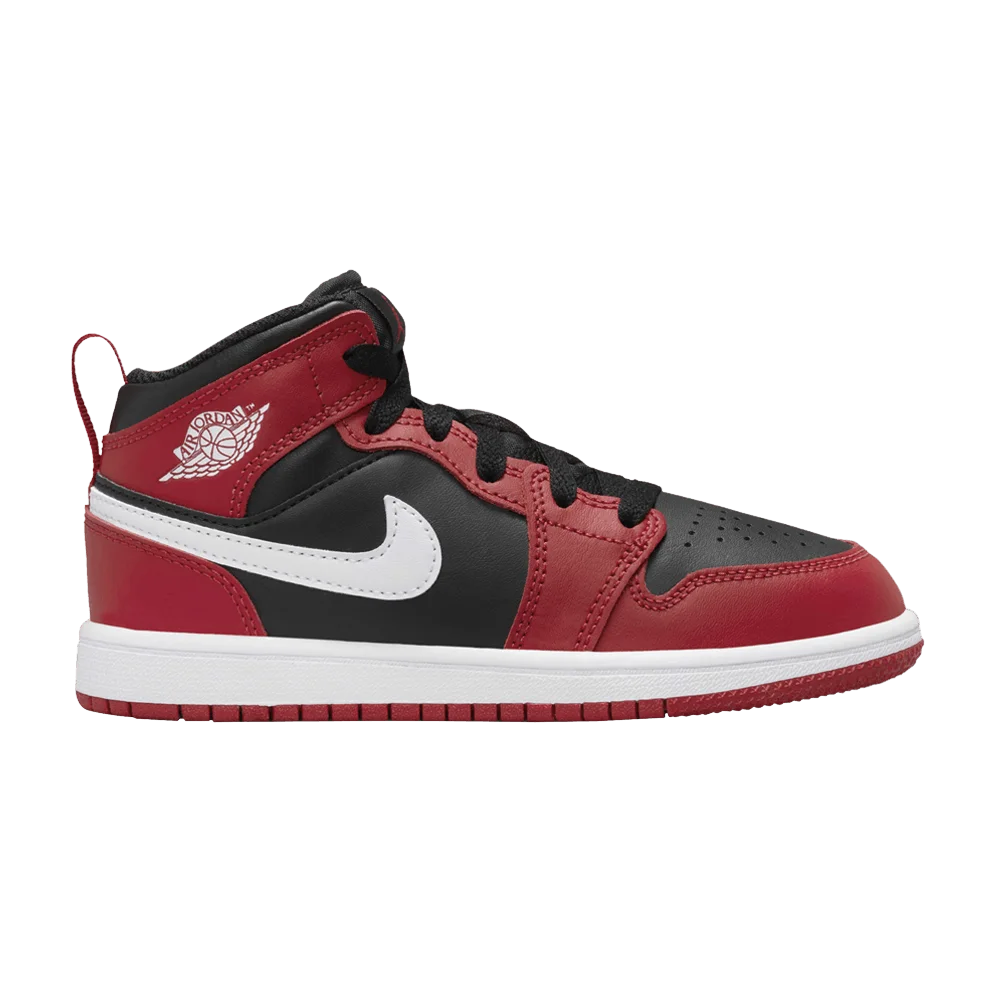Krossovki-Air-Jordan-1-Mid-PS-Gym-Red-Black-White