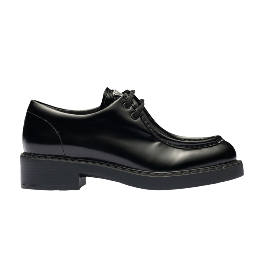 Кроссовки Prada Wmns Brushed Leather Lace-Up 'Black'