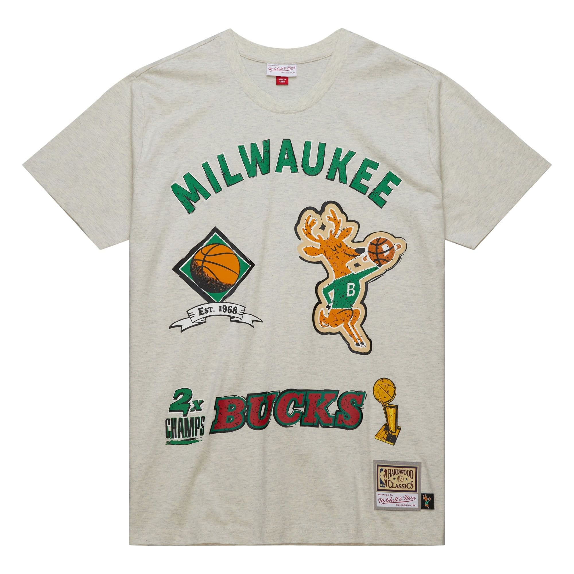 Футболка Mitchell & Ness Legacy Defined SS Tee HWC Milwaukee Bucks