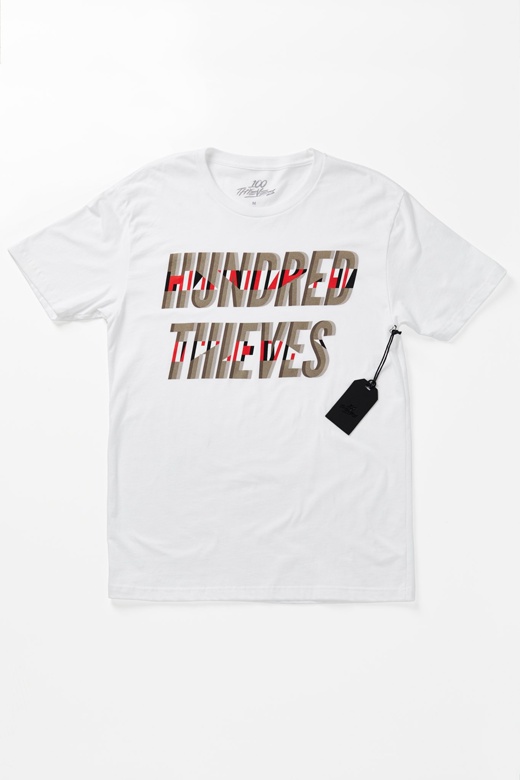 Футболка 100 Thieves Glitch Tee White