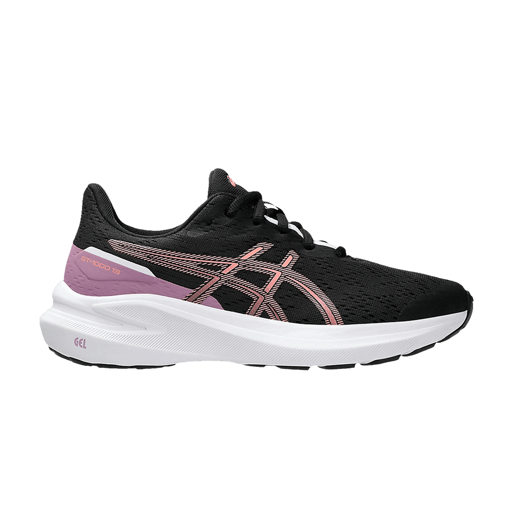 Кроссовки ASICS GT 1000 13 GS 'Black Sun Coral'