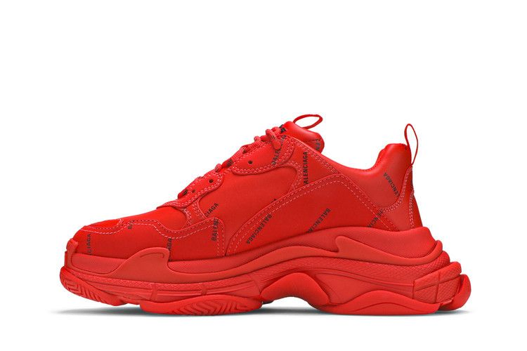 Кроссовки Balenciaga Triple S Sneaker 'Allover Logo - Red'