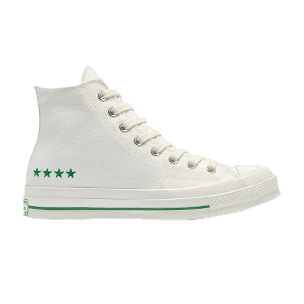 Krossovki-Converse-Chuck-70-High-Green-Stars