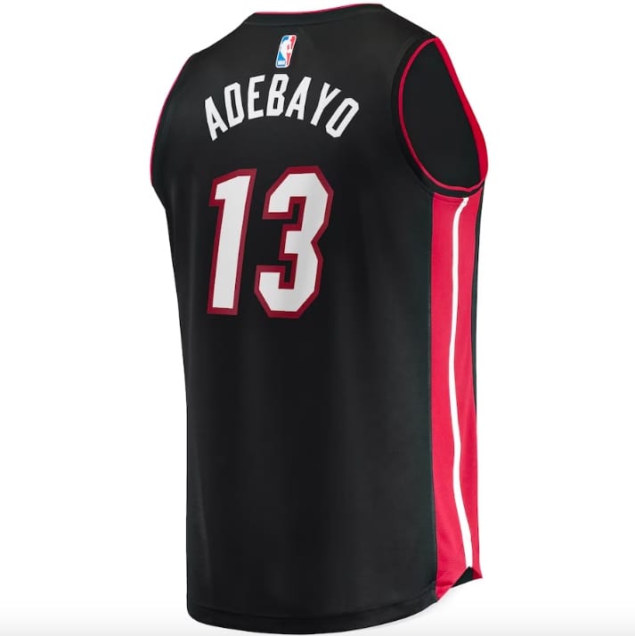 Баскетбольная джерси 2022-23 Miami Heat #13 Bam Adebayo Fast Break Icon Black Jersey