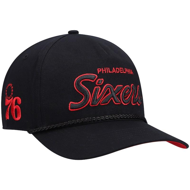 Кепка Men's '47 Black Philadelphia 76ers Crosstown Script Hitch Snapback Hat