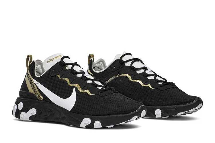Krossovki-Nike-React-Element-55-SE-Black-Metallic-Gold-7