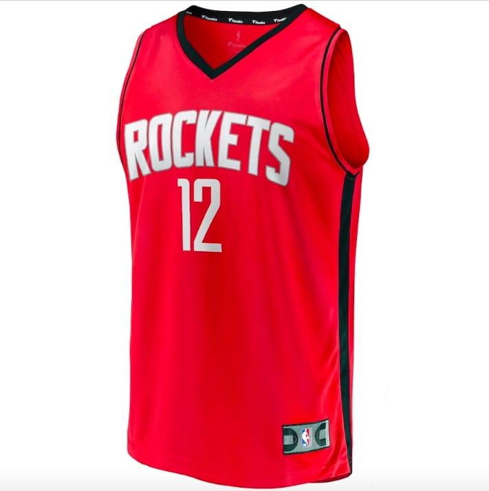 Баскетбольная джерси Houston Rockets #12 Trevor Hudgins Fast Break Icon Red Jersey