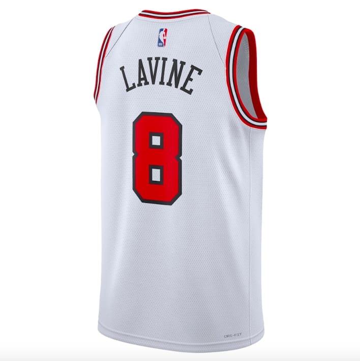 Баскетбольная джерси 2022-23 Chicago Bulls #8 Zach LaVine Nike Association White Jersey