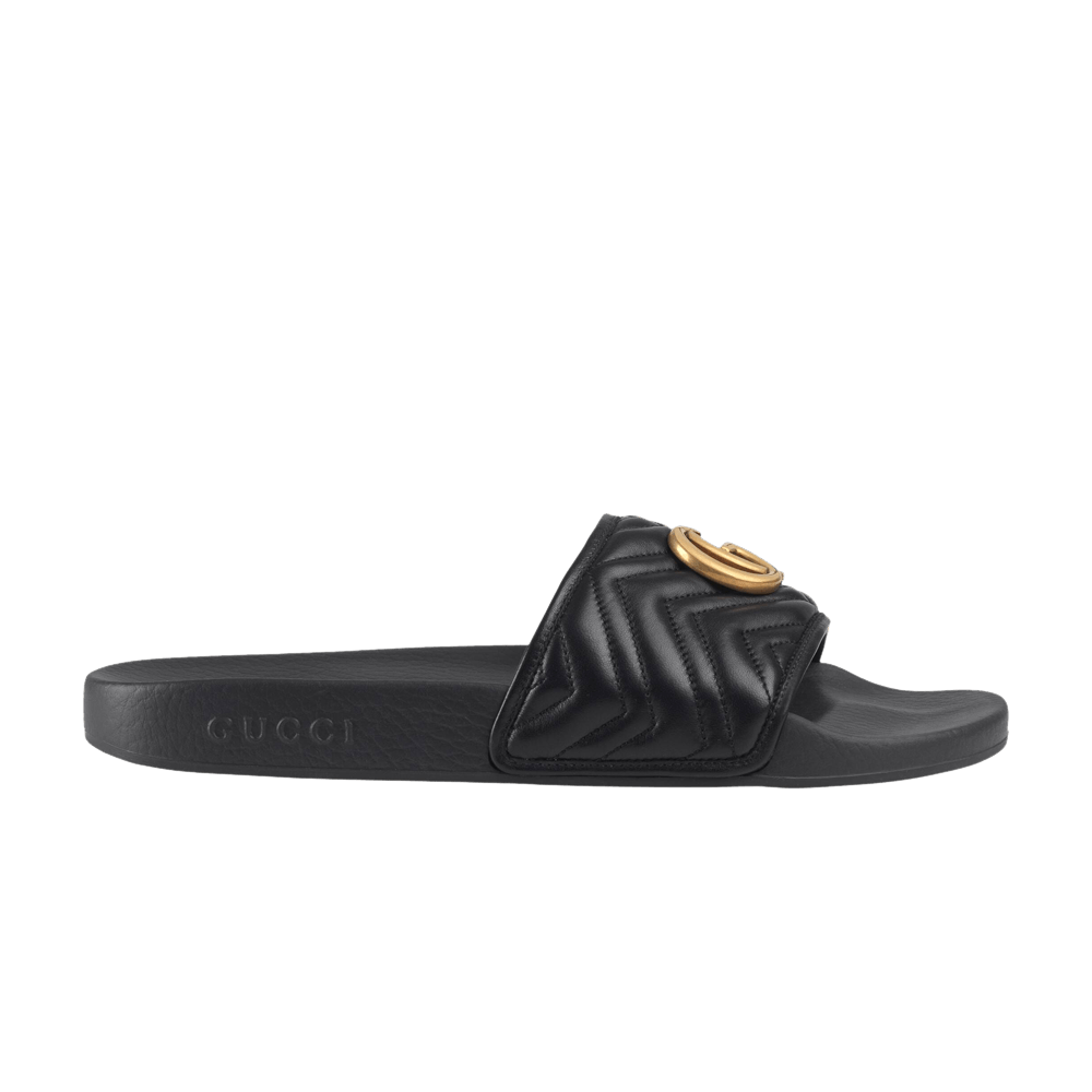 Кроссовки Gucci Matelasse Slide 'Black Double G'