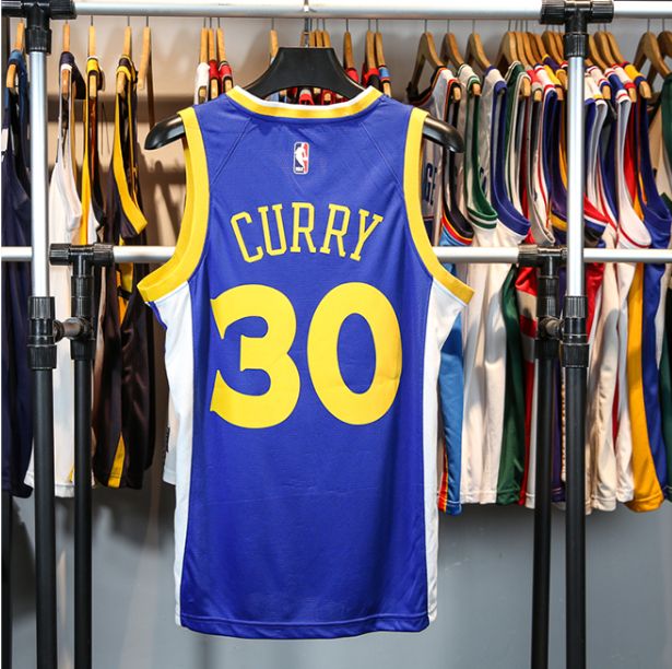Баскетбольная джерси 2017-18 Stephen Curry Warriors #30 Icon Royal