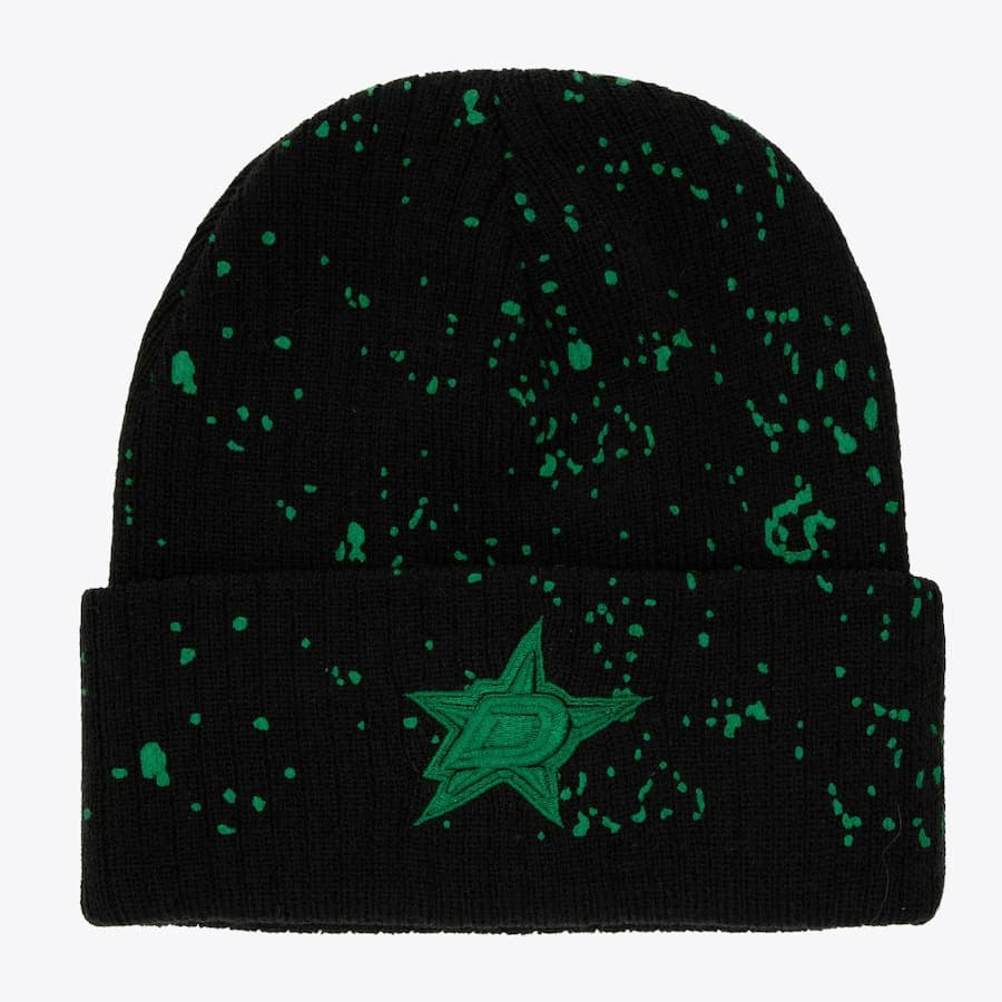 Шапка Mitchell & Ness Black Dallas Stars Nep Cuffed Knit Hat