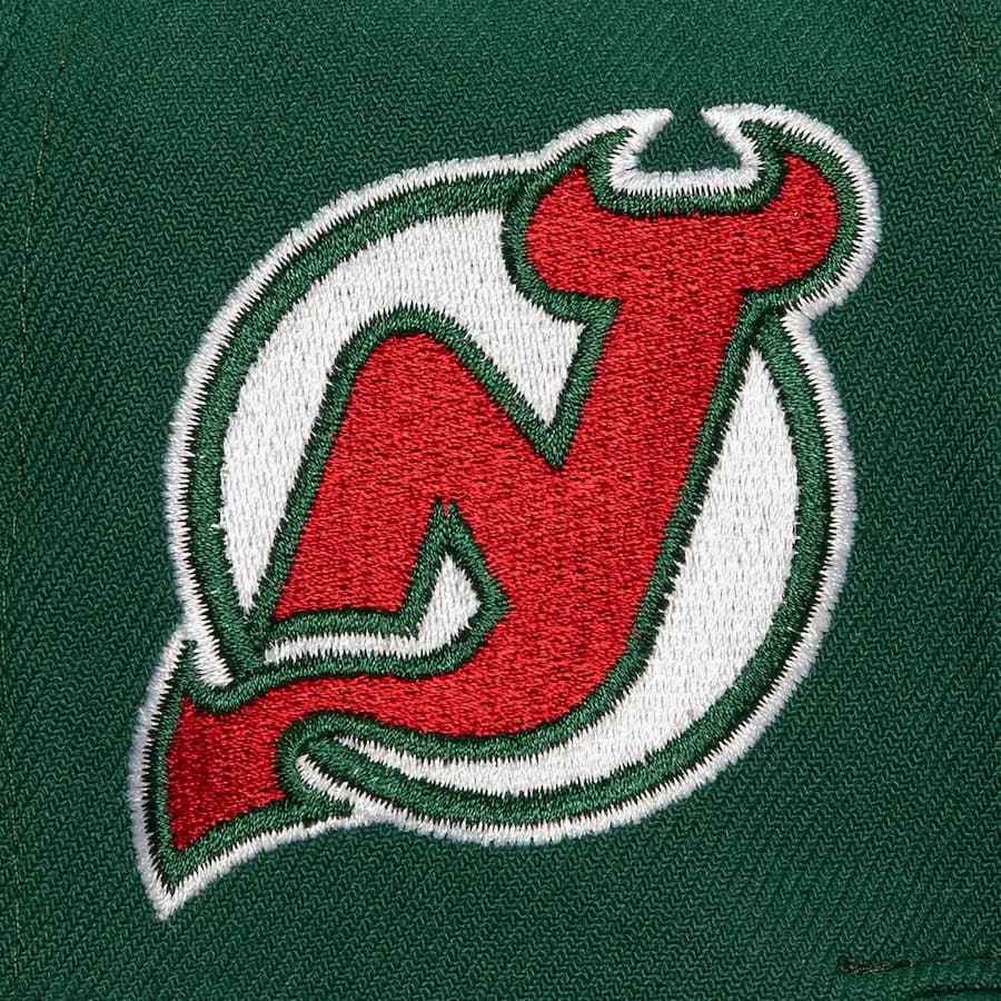 Бейсболка Mitchell & Ness Green New Jersey Devils Retro Sport Vintage Snapback Hat