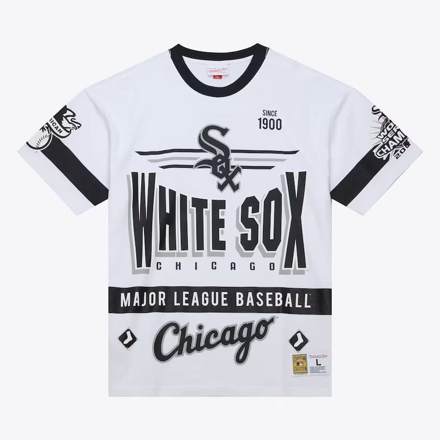 Футболка Mitchell & Ness White Chicago White Sox Cooperstown Collection Team Origins Premium T-Shirt