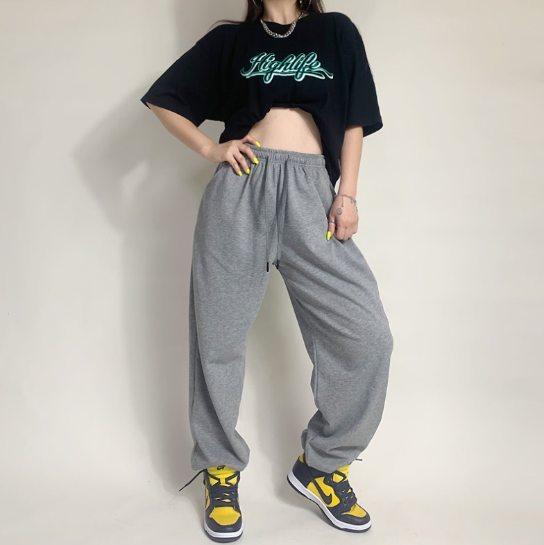 Спортивные брюки 2021 Hip-hop Style Sweatpants Grey