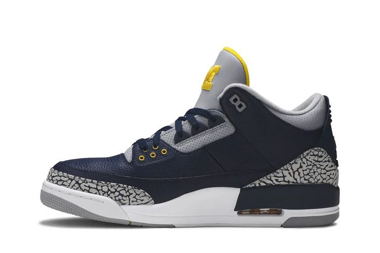 Кроссовки Air Jordan 3 Retro 'Michigan Wolverines' PE