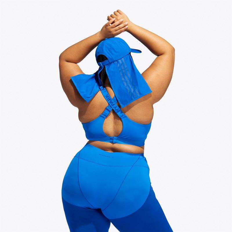 Спортивный топ adidas Ivy Park Medium-Support Cutout Bra (Plus Size) Glory Blue