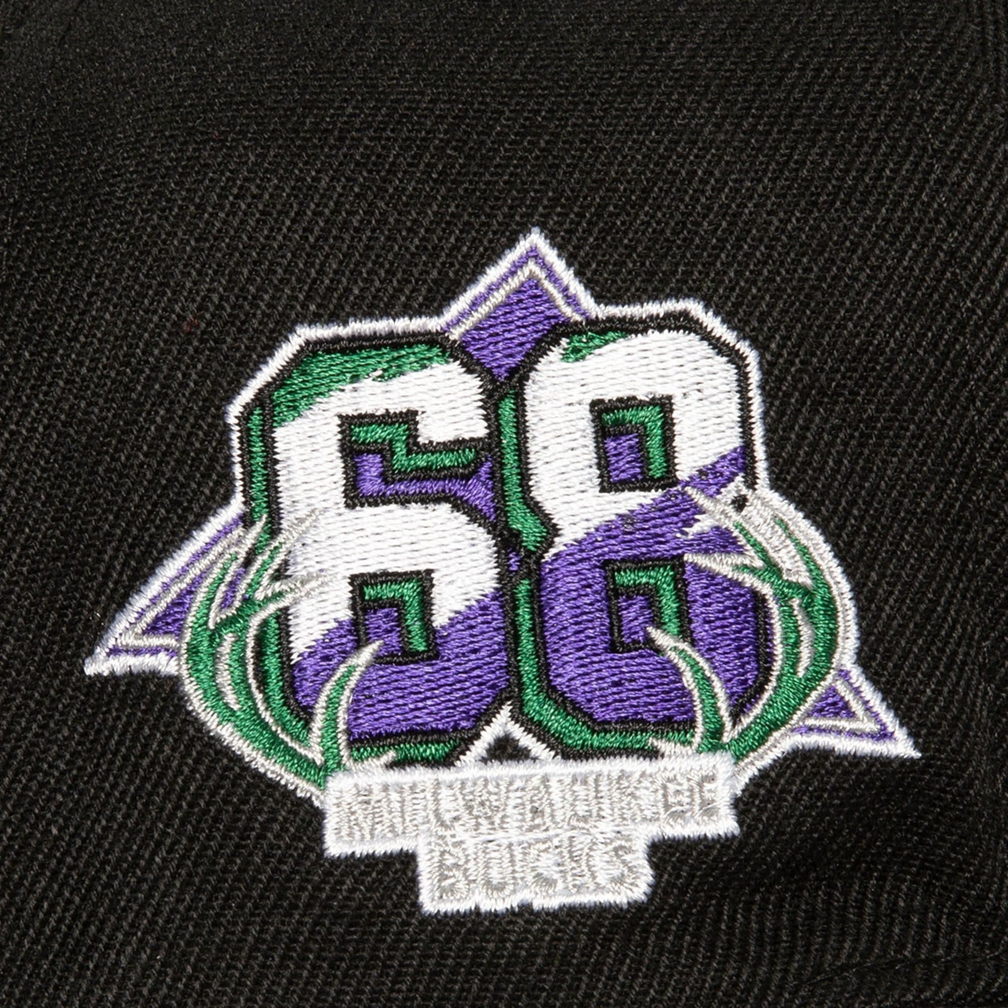 Бейсболка Mitchell & Ness Side Jam Snapback HWC Milwaukee Bucks Hat