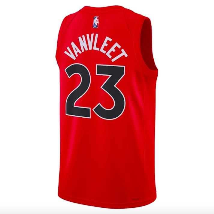 Баскетбольная джерси 2022-23 Toronto Raptors #23 Fred VanVleet Swingman Icon Red Jersey