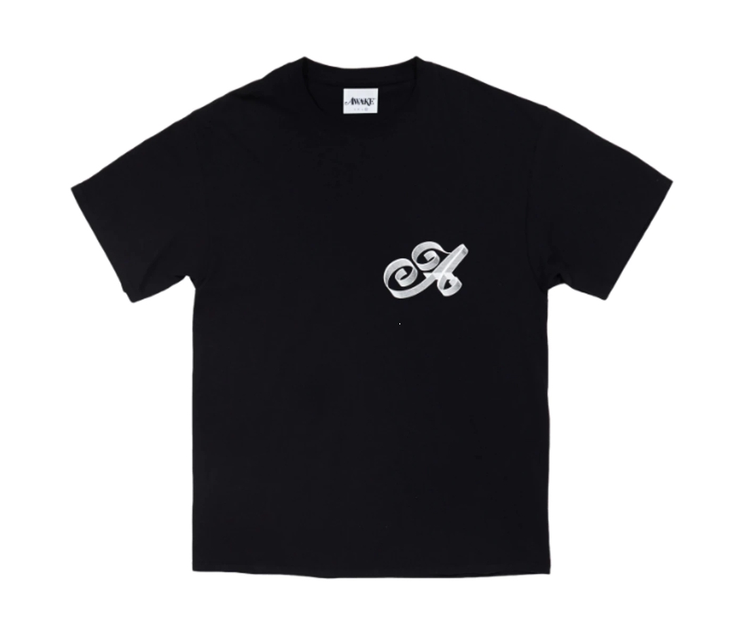 Футболка Awake Ribbon Script Logo Tee Black