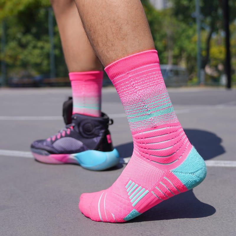 Ehot-Gradient-Lines-Pink-Cyan-Crew-Socks
