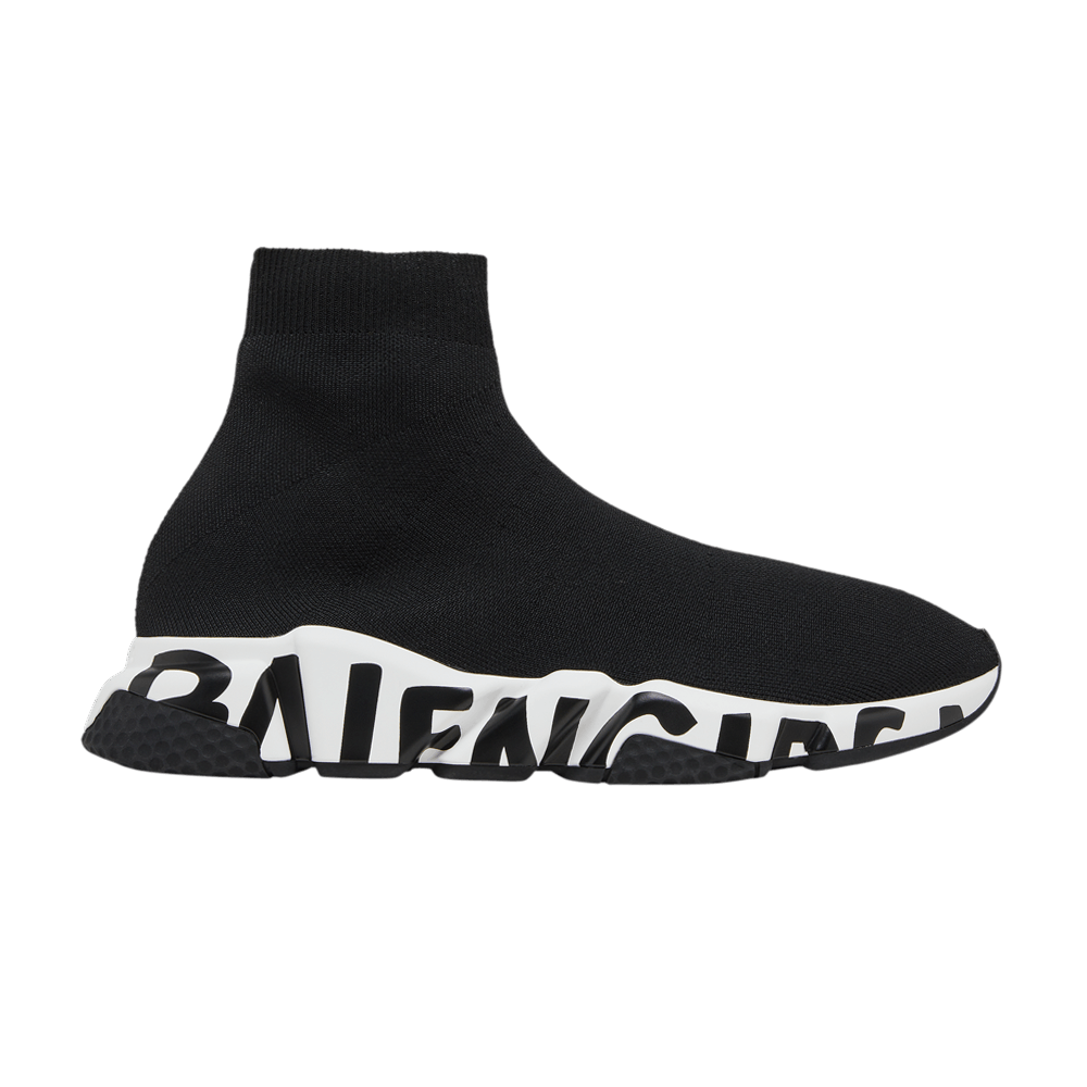 Кроссовки Balenciaga Speed Sneaker 'Midsole Graffiti - Black White'