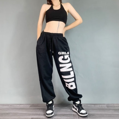 Спортивные брюки 2021 Bling Hip-hop Style Sweatpants White/Black