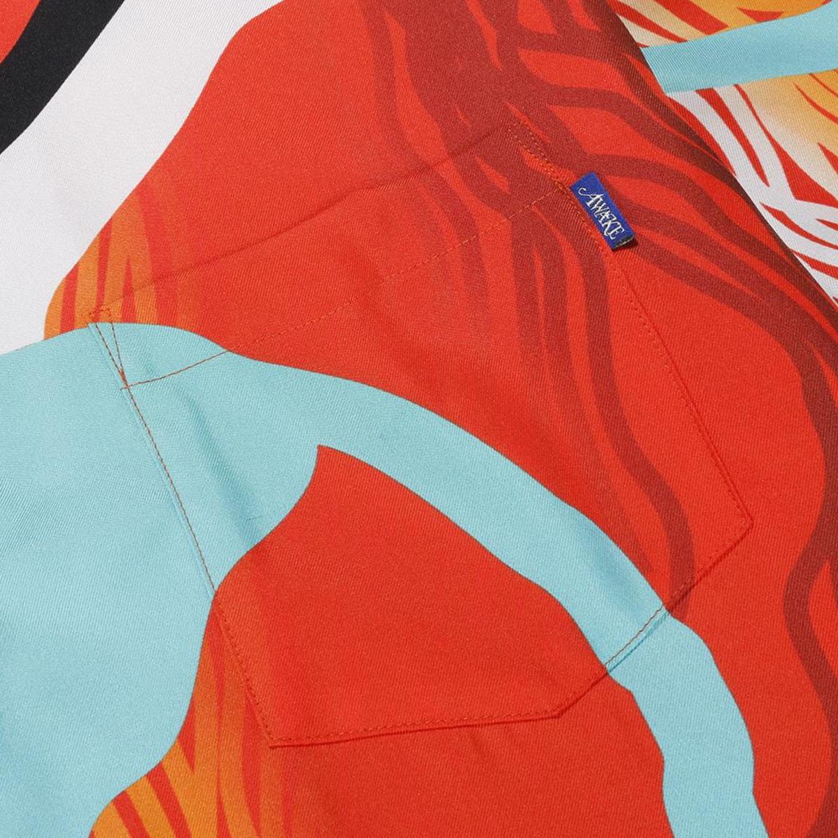 Рубашка Awake x Sam Friedman Silk Camp Shirt Print