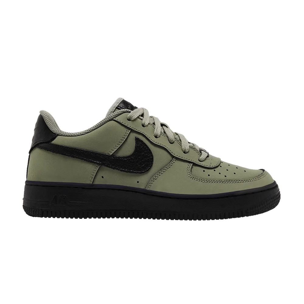 Krossovki-Nike-Air-Force-1-GS-Military-Green-Black
