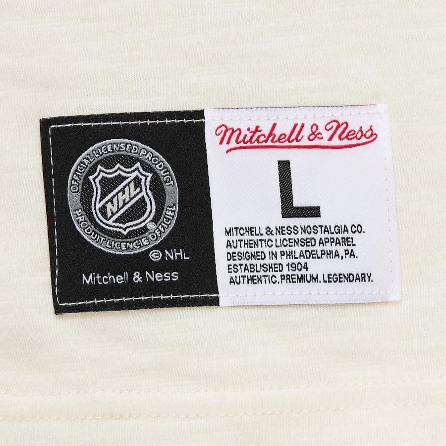 Лонгслив Mitchell & Ness Cream Boston Bruins Legendary Slub Raglan Long Sleeve T-Shirt