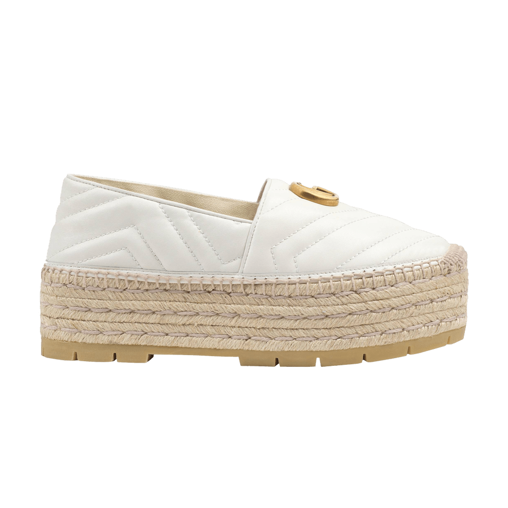 Кроссовки Gucci Wmns GG Espadrilles Double Platform 'White'