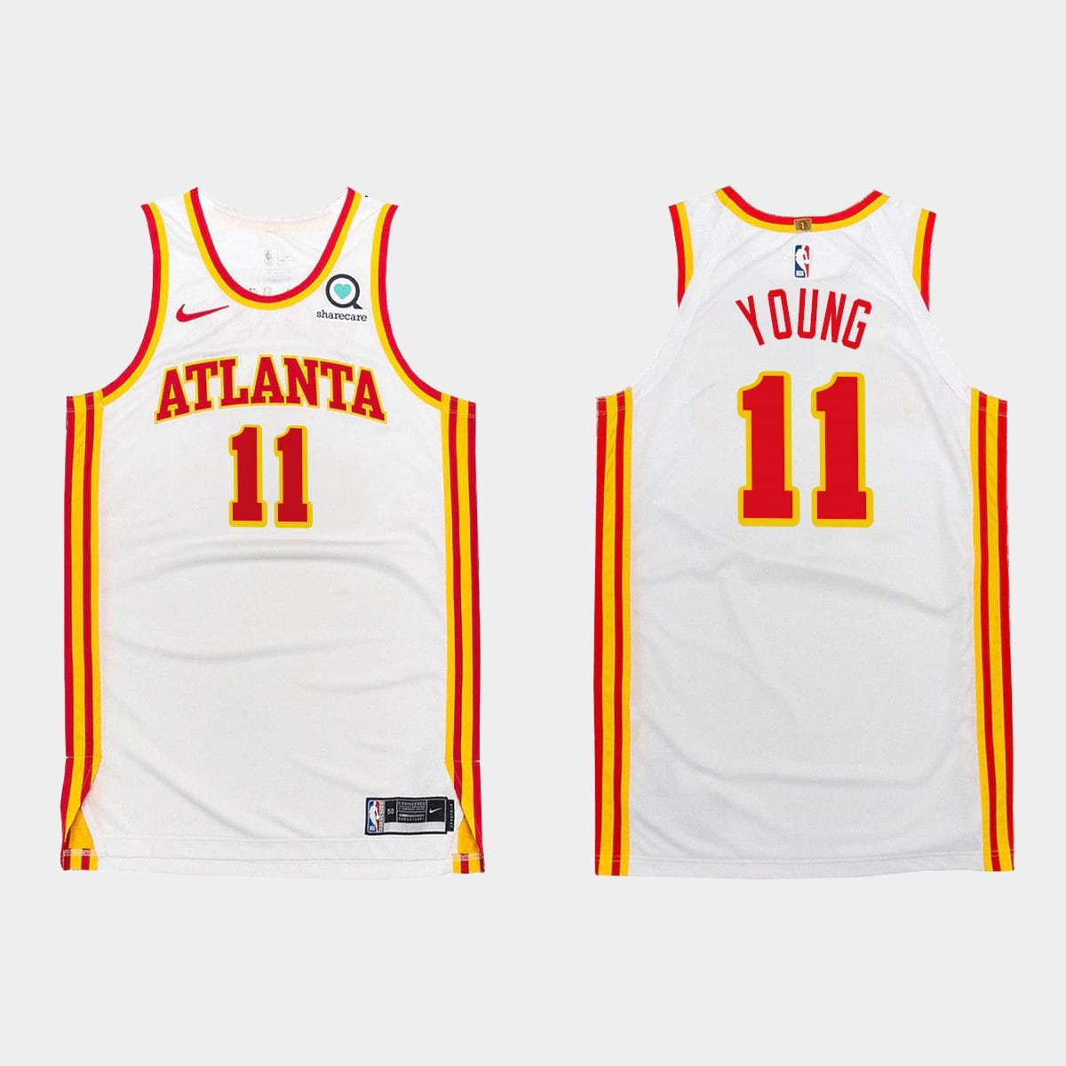 Баскетбольная джерси 2020-21 Atlanta Hawks #11 Trae Young White Association Jersey