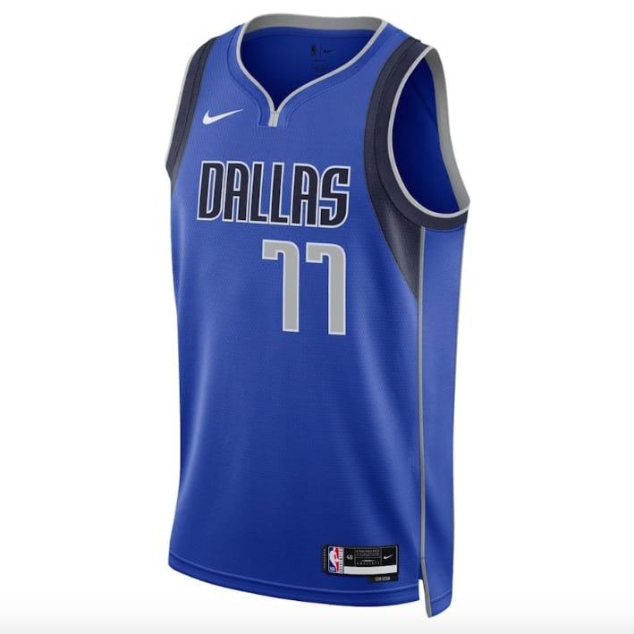 Баскетбольная джерси 2022-23 Dallas Mavericks #77 Luka Doncic Nike Icon Royal Jersey