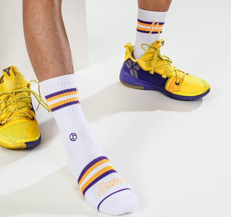 Спортивные носки Ehot Lakers White Quarter Socks