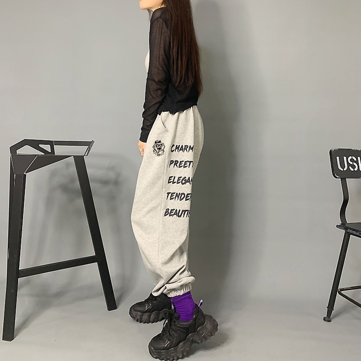 Спортивные брюки 2020 Charm Hip-hop Style Sweatpants Grey
