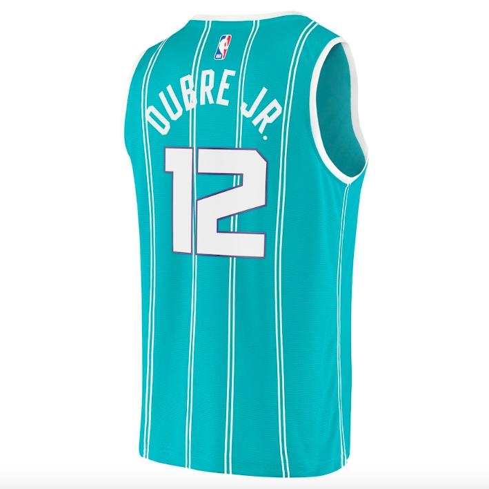 Баскетбольная джерси 2021-22 Charlotte Hornets #12 Kelly Oubre Jr. Fast Break Icon Teal Jersey